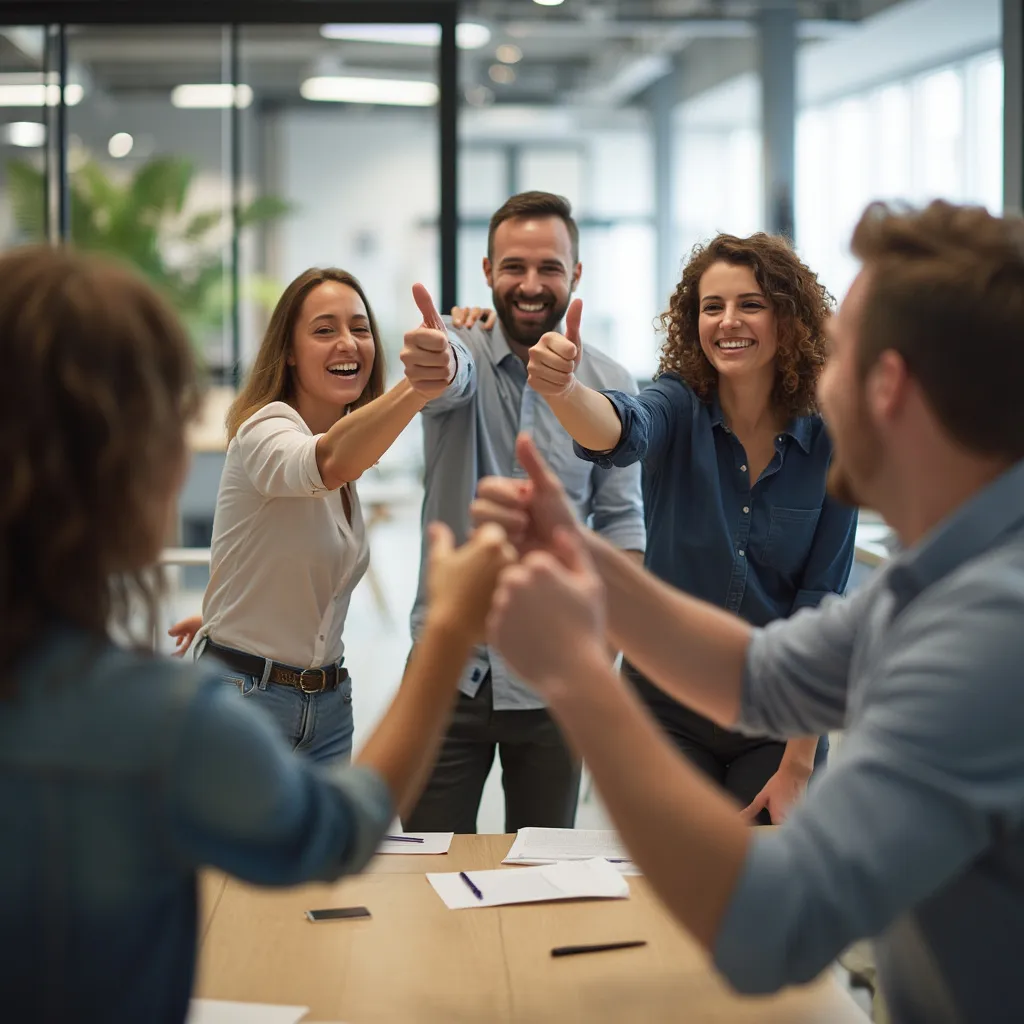 Equipo de consultores colaborando en una estrategia de crecimiento